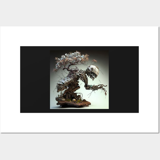 Intricate Bonsai Bots Wall Art by WilbDigital